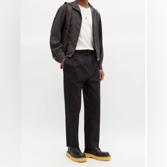 Lemaire Other - NWOT LEMAIRE Belted Pleated Cotton Trousers Mens in Black